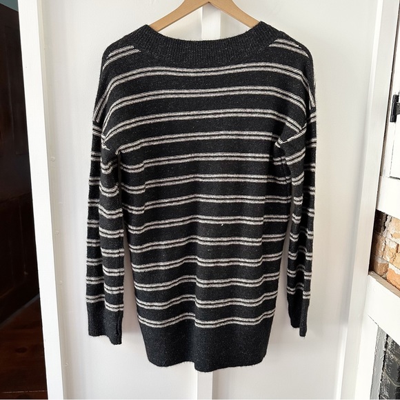 n:PHILANTHROPY black stripe dune wool sweater - Picture 7 of 9